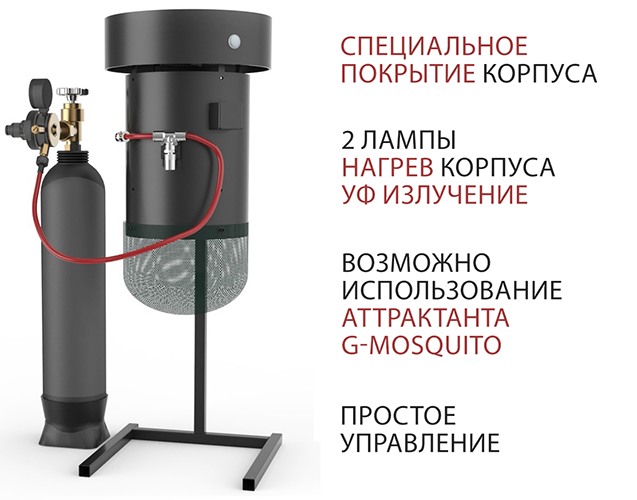 Уничтожитель комаров и других насекомых GRAD Black G1 ECO