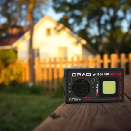 Ультразвуковой отпугиватель грызунов "ГРАД А-1000 ПРО ОПТИК" Ультразвуковой отпугиватель грызунов "ГРАД А-1000 ПРО ОПТИК"